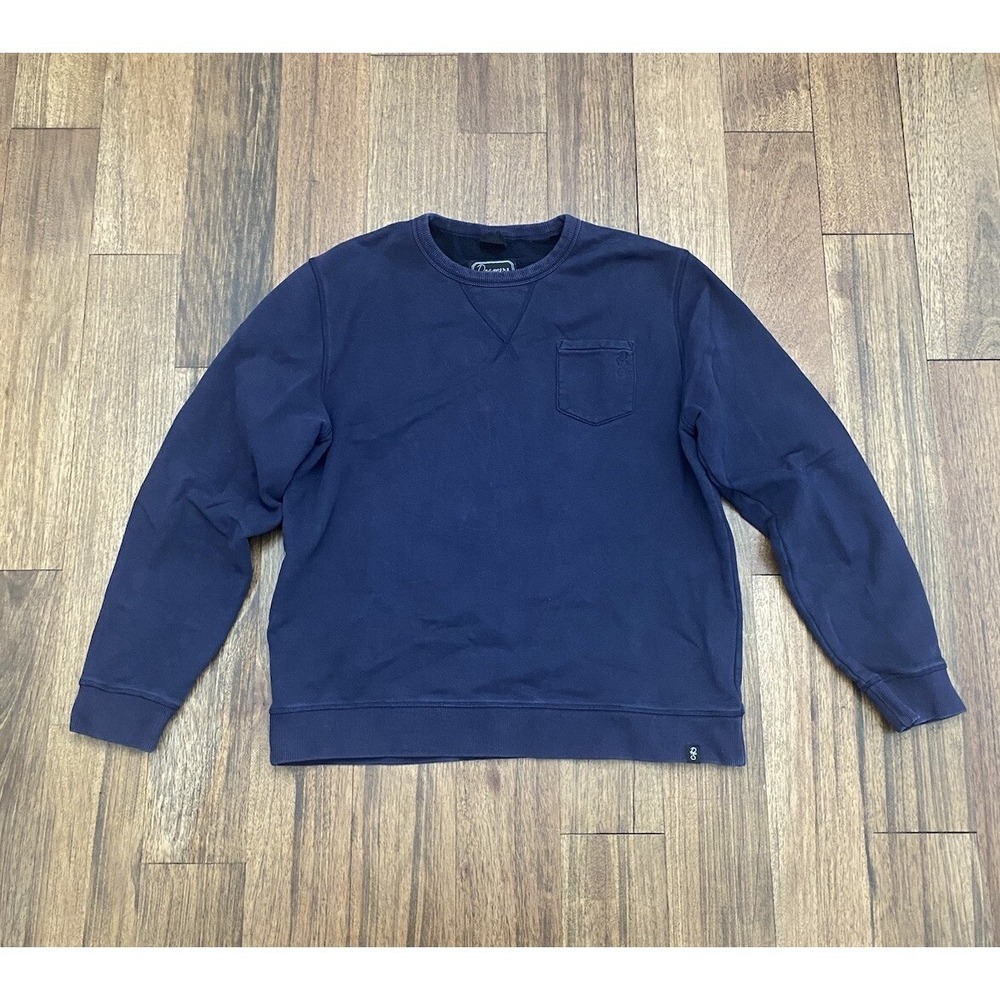 Roamers & Seekers Mens West Pocket Crew Pullover Sweatshirt BLUE Large